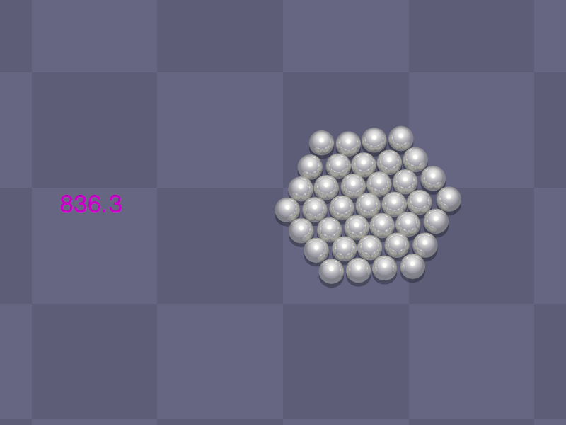 hexagonal configuration of 37 balls